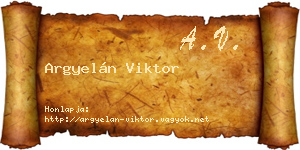 Argyelán Viktor névjegykártya