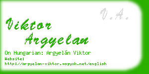 viktor argyelan business card